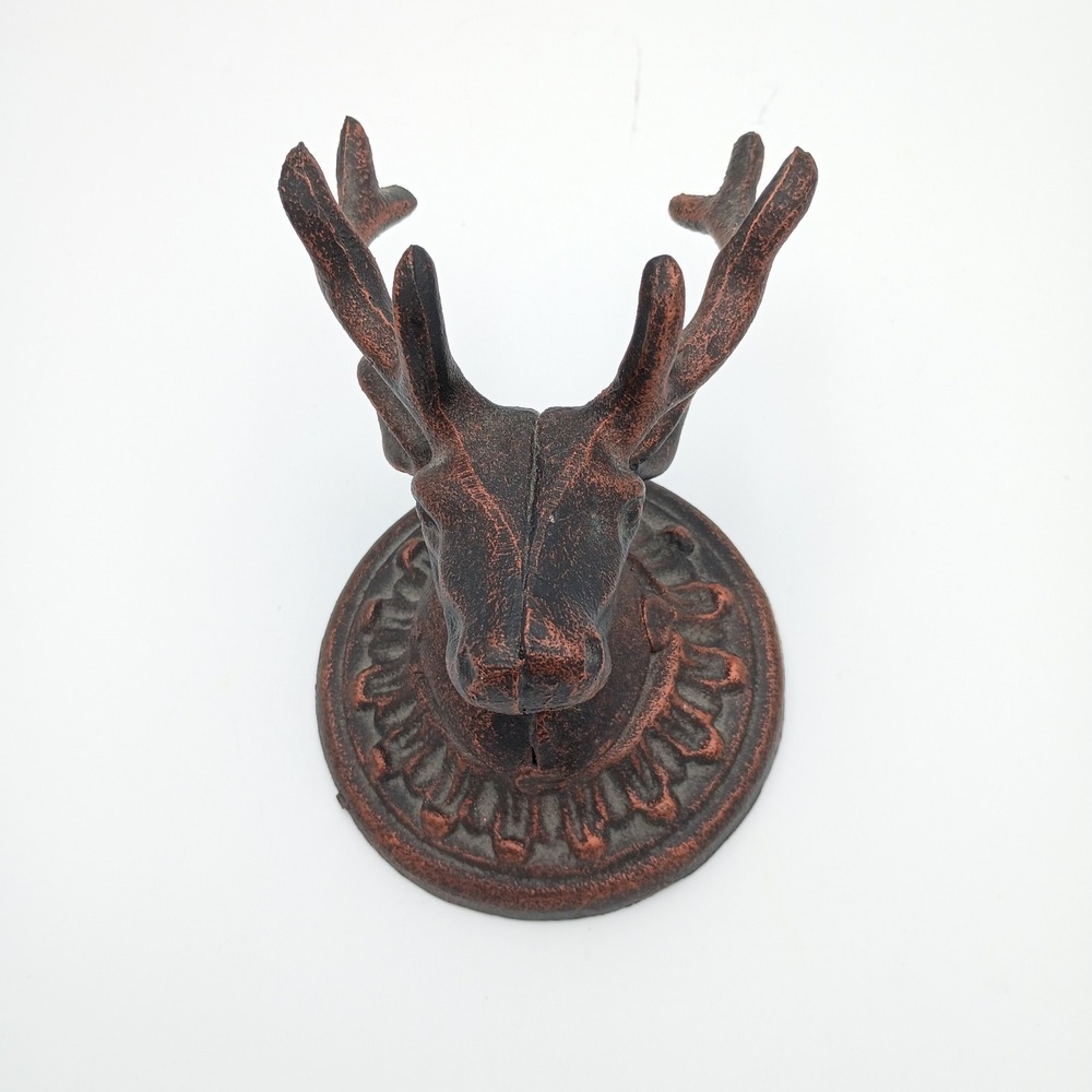 3D Deer Décor Hanging Wall Hook Coat Hook Oil Rubbed Bronze Cast Metal